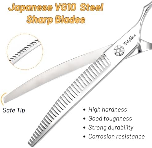 7.5in 25° Curved 35 Teeth Chunker Dog Grooming Scissors - Image 4