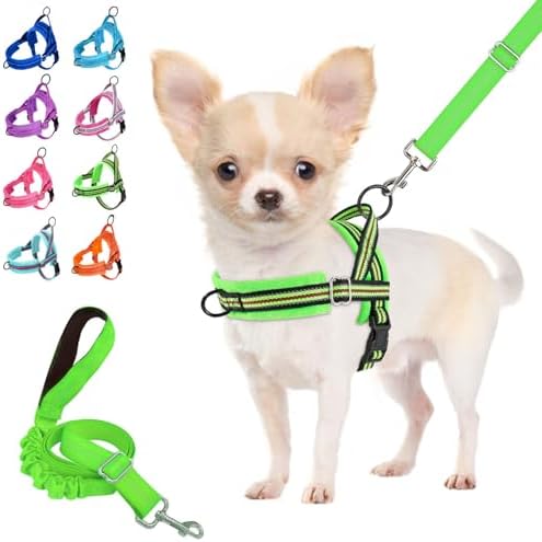 Lukovee Small Dog Harness and Leash Set, No Pull Soft Padded Vest by Lukovee
