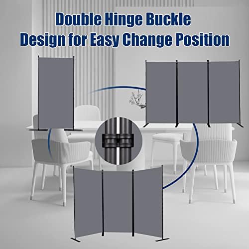 Room Divider 3 Panel-102''Wide, 6FT Room Dividers and Folding Privacy Screen - Image 4