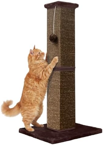 Cat Scratching Post for Indoor Cat, 32 Inch Large Cat Scratcher by YULOYI