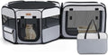 Lekereise Portable Cat Playpen, 2-in-1 Dog Playpen Indoor Outdoor by Lekereise