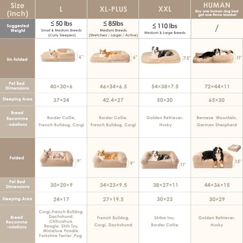 EHEYCIGA Foldable XXL Dog Bed for Large Sized Dog - Image 2
