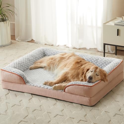 LEXTRO Orthopedic Dog Bed for Medium Dogs, Comfy Sleeping Dog Sofa Bed by LEXTRO