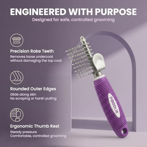 Poodle Dematting Fur Rake Comb Brush - Image 3