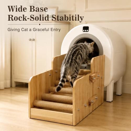 Wooden Automatic Litter Box Steps/Ramp - Image 2
