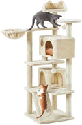 Yaheetech 57 inches Cat Tree for Indoor Cats, 2 Cat Condos, 2 Hanging Balls and by Yaheetech