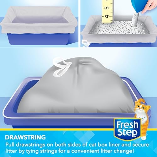 Fresh Step Drawstring Cat Litter Liners, 2.5 ft x 17 in, 15 Ct - Image 4