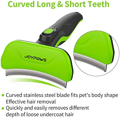 Pet Grooming Brush for Dogs and Cats, Self-Cleaning Undercoat Deshedding Tool - Image 2