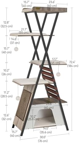 FourFurPets 72.4" Modern Cat Tree - Image 5