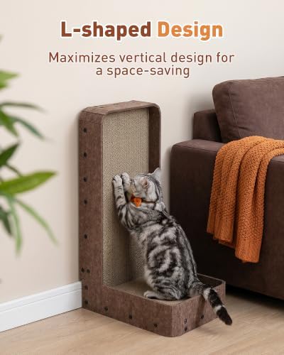 26.8" Cat Scratcher, L-Shaped Scratch Pad - Image 3