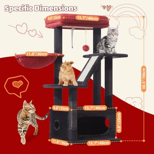 Taoqimiao Gothic Cat Tree, 38.5In Cat Tower - Image 7