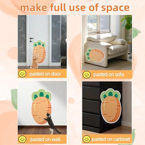 Cute Cat Scratching Mat Carrot Wall Cat Scratcher - Image 6