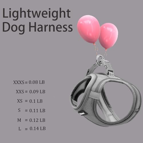Solmoony Sparkly Small Dog Harness and Leash Set, Step in Soft Light Puppy Vest - Image 5