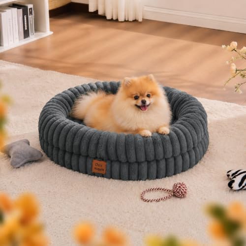 ChiXnuggle Orthopedic Dog Bed, Washable Cover, Faux Fur Bolster Pet Couch - Image 3