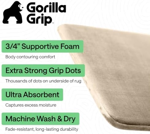 GORILLA GRIP® Memory Foam Bath Rug - Image 2