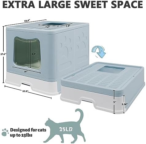 XL Foldable Cat Litter Box - Image 2