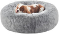 30 inches Faux Fur Fluffy Donut Dog Bed by BedStillLoveStill