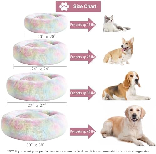 WNPETHOME Large Round Calming Dog Bed Cat Bed - Image 5