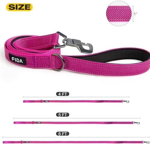 Fida Heavy Duty Dog Leash for Medium Large Dogs, 5 FT, Dual Padded Handles - Image 5