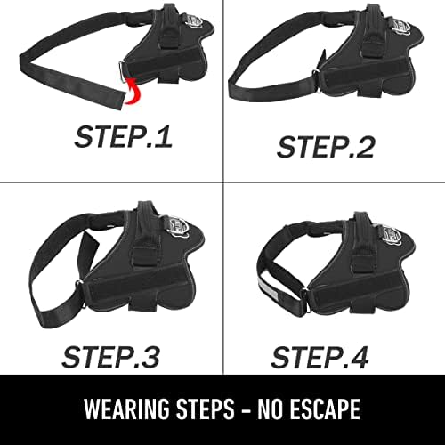 Bolux Dog Harness, No-Pull Reflective Dog Vest, Breathable Adjustable Pet - Image 3