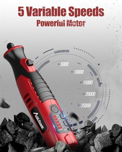 AVID POWER 8V Cordless Rotary Tool 5 Speeds Dog Nail Grinder 4 LED Lights - Image 3