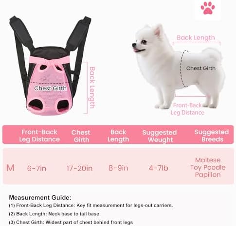 Pet Front Carrier for Small Dogs & Cats, Breathable Legs-Out Riding Carrier for - Image 2