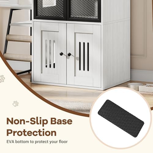 TrailBlaze Modern Double Cat Litter Box Enclosure Furniture – Hidden Storage - Image 5