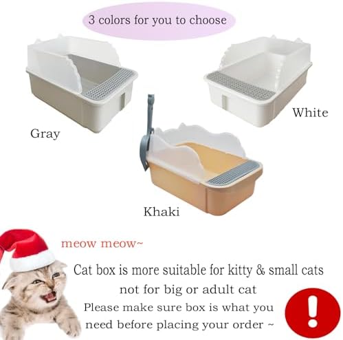 Open Cat Litter Box with High Side, Heightening Anti-Splashing Cats Litter Pan - Image 3