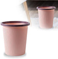 Bathroom Garbage Can, Lightweight Durable Striped Garbage Cans by Unknown