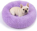 nononfish Small Dog Bed, Plush Calming Donut Pet Bed by nononfish