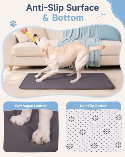 Waterproof Dog Crate Pad Bed, Wipeable Kennel Bed Mat, Graphite Grey - Image 4