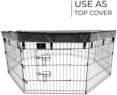PJYuCien Puppy Playpen with Bottom Pad and Door, 8 Panels 24" H - Image 3