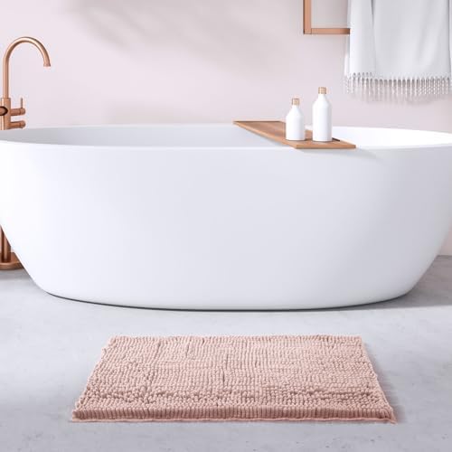 FRESHMINT Chenille Bathroom Rugs Mat 32”x20”, Non-Slip Bath Mat - Image 2