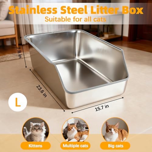 Stainless Steel Cat Litter Box - Image 3