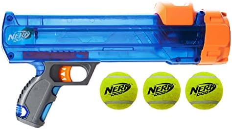 Nerf Dog Tennis Ball Blaster Dog Toy, 12 Inch Translucent Blaster - Image 4