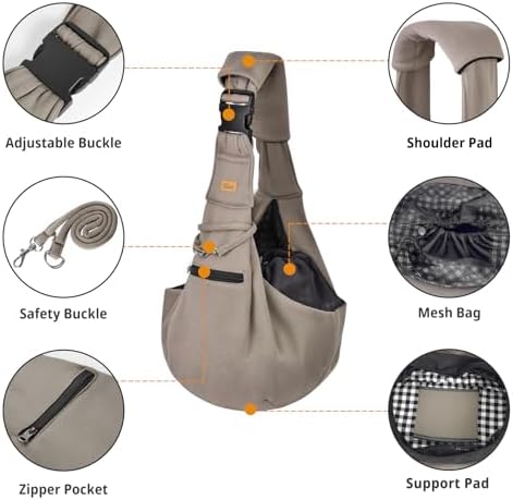 CUBY Adjustable Dog Cat Sling Carrier - Image 4
