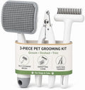 3-Piece Dogs & Cats brush for shedding by cleanan
