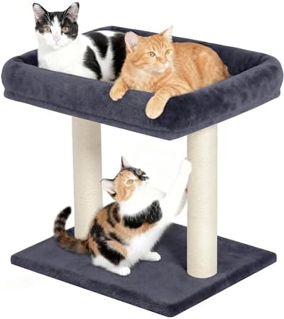 19" Small Cat Tree with Scratching Post by KinoTail