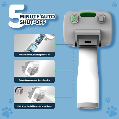 Pet Steam Brush for Dogs, Self-Cleaning, 3 Swap-in Heads, Spray Hair Remover - Image 4