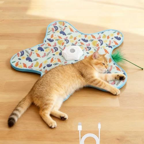 Rechargeable Automatic Cat Toy, 3-Mode Touch-Activated Interactive Toy by Unknown