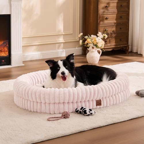 ChiXnuggle Orthopedic Dog Bed, Washable Cover, Faux Fur Bolster Pet Couch - Image 3