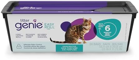 Litter Genie Easy Roll Refill, 24 Bags, Long Lasting Cat Litter Bags Refill by LitterGenie
