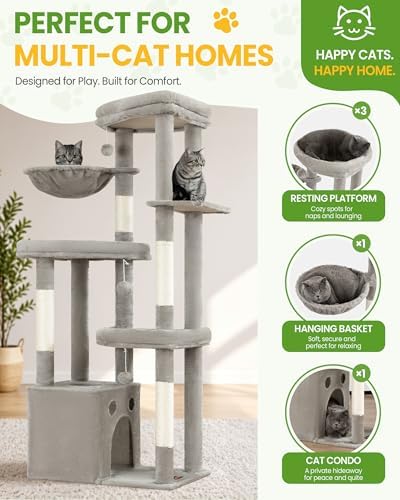 67in Cat Tree Tower for Indoor Cats - Image 6
