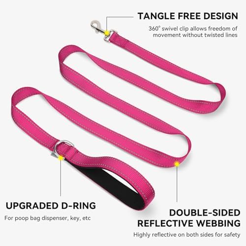 Joytale Reflective Dog Leash for Medium & Large Dogs, 4 FT x 1" - Image 5