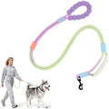 Hands Free Dog Leash, Double Handle Leash 5.5FT Purple-Green by Unknown