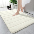 AROGAN Luxury Bathroom Rugs 24x36 Inch，Thick Bath Rug Non Slip, Cream White by AROGANAREARUG