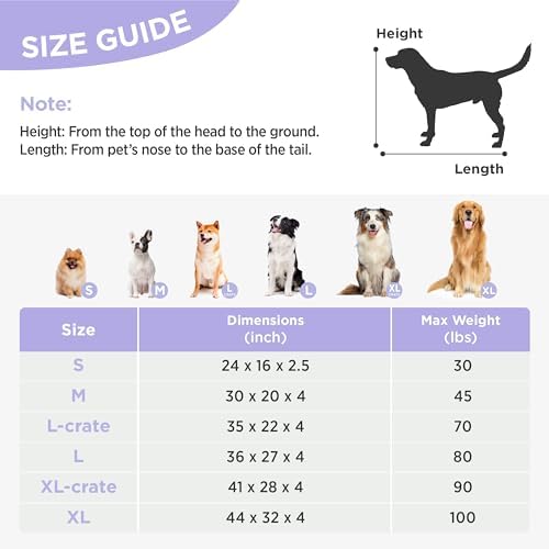 LE SURE Cute Aesthetic Dog Bed for Crate, Jacquard Thick Pet Pillow 35x22 - Image 5