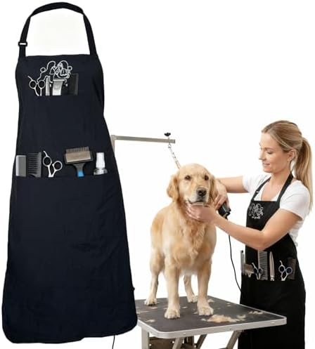 Gliitatu Dog Grooming Apron Smock Waterproof Apron by Gliitatu