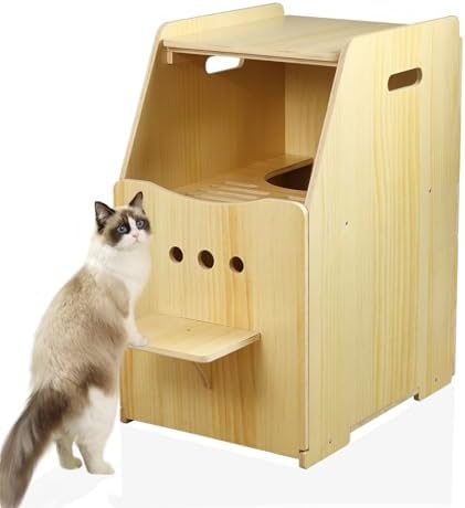 Cat Litter Box Enclosure, Enclosed Litter Boxes, Top Entry Cat Enclosure by ankuliy