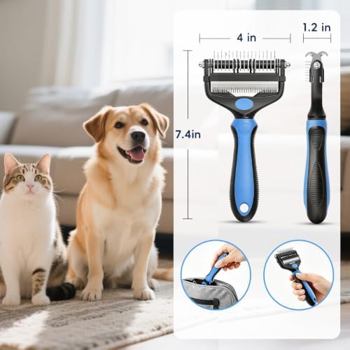 Deshedding Dog Brush, Undercoat Rake - Image 6